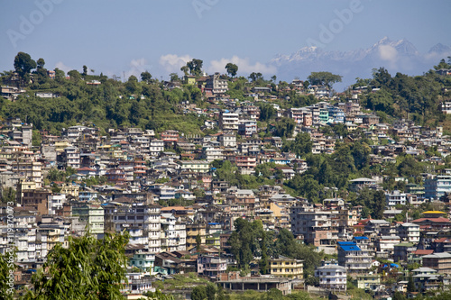 India, West Bengal, Kalimpong, City center, Sports ground and city center photo