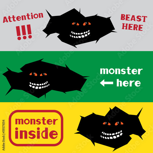 monster in the crack hole
