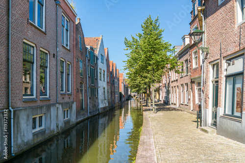 Houses and quay of Kooltuin canal in Alkmaar, North Holland, Netherlands