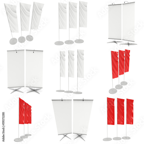 Trade show booth set. Floor Stands Collection.