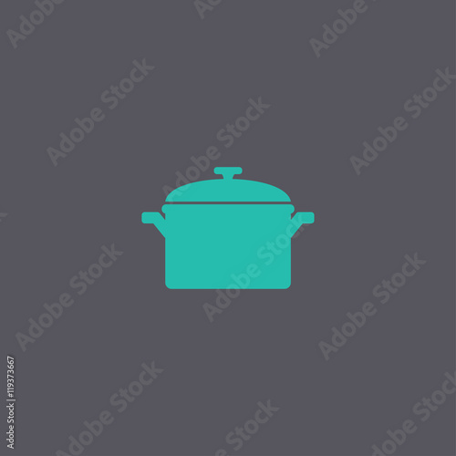 Saucepan icon. Vector illustration.