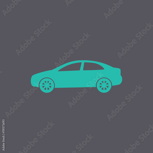 Car icon. Flat design style