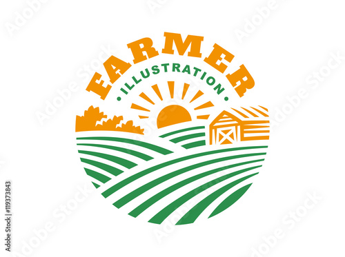 Illustration farm logo style