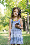 sweet little girl with headset