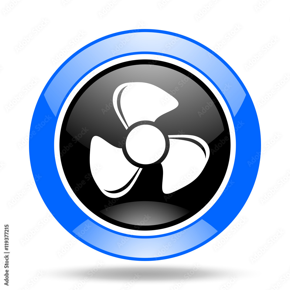 fan blue and black web glossy round icon fan blue and black web glossy round icon