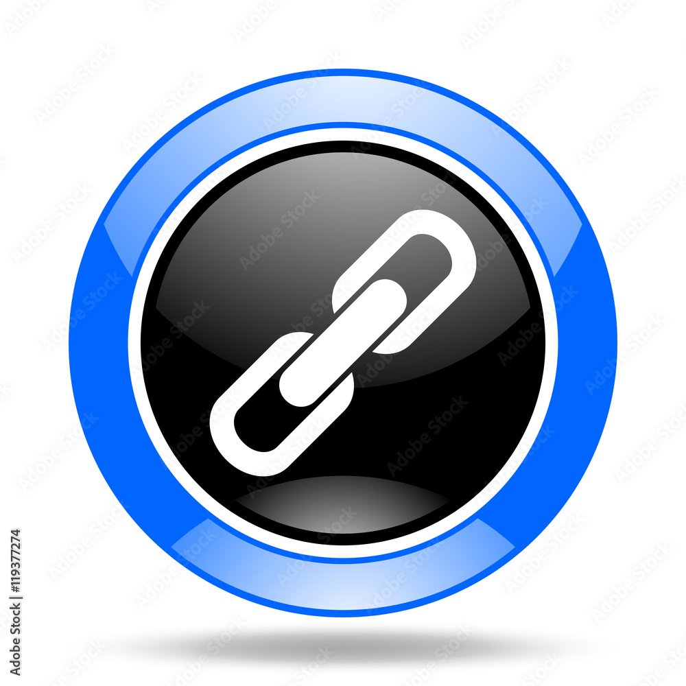 link blue and black web glossy round icon link blue and black web glossy round icon