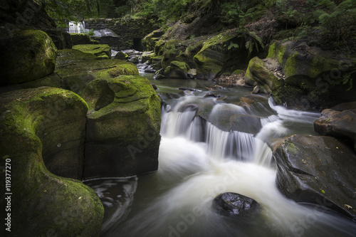 Obraz na płótnie Long exposure waterfall - Healey Dell