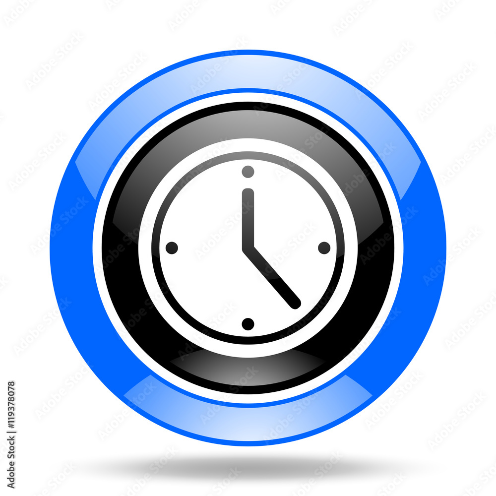 time blue and black web glossy round icon time blue and black web glossy round icon