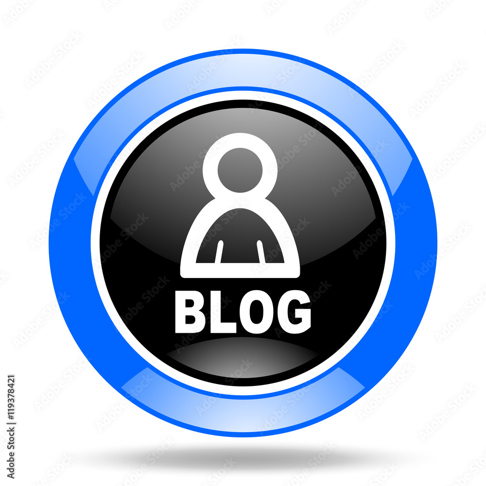 blog blue and black web glossy round icon blog blue and black web glossy round icon