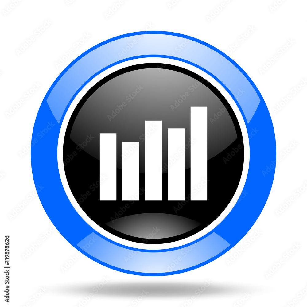 graph blue and black web glossy round icon graph blue and black web glossy round icon