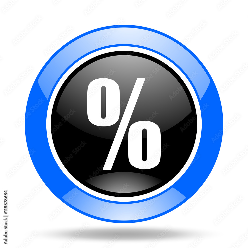 percent blue and black web glossy round icon percent blue and black web glossy round icon