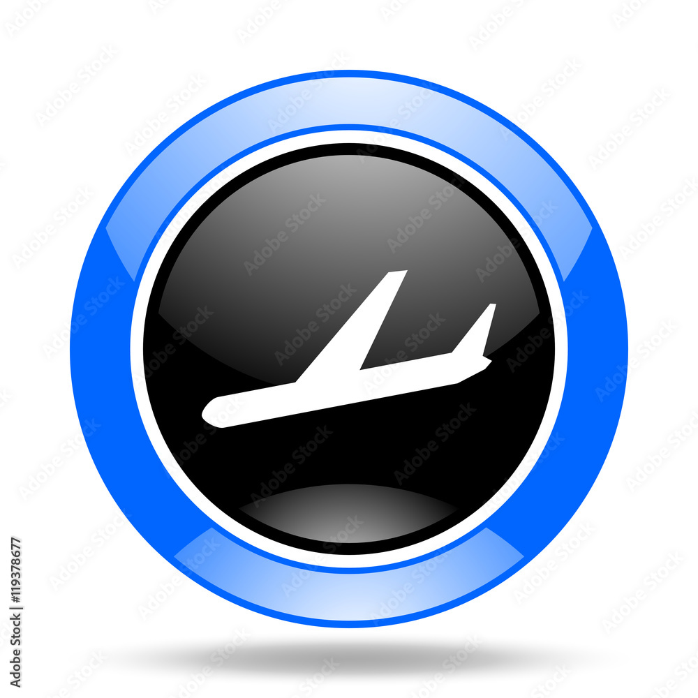 arrivals blue and black web glossy round icon arrivals blue and black web glossy round icon