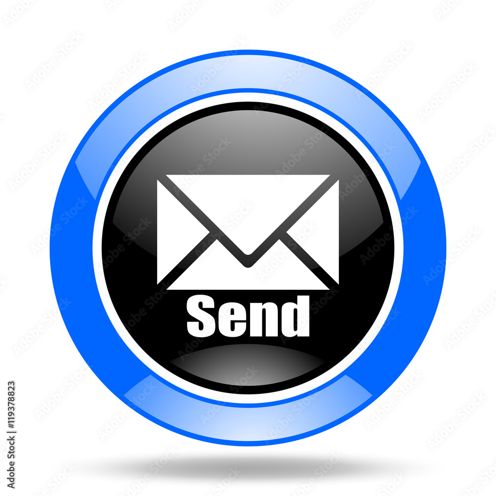 send blue and black web glossy round icon send blue and black web glossy round icon
