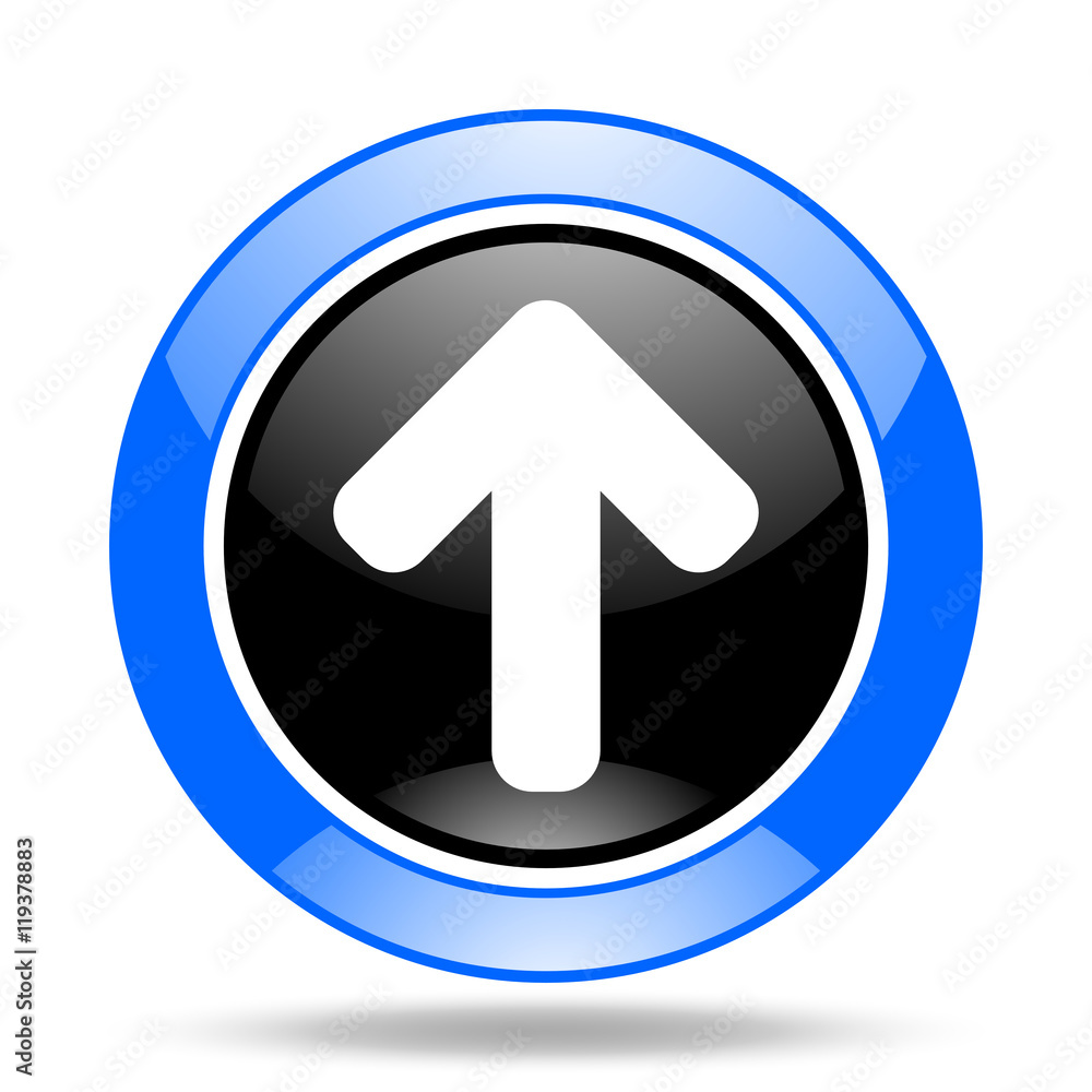 up arrow blue and black web glossy round icon up arrow blue and black web glossy round icon