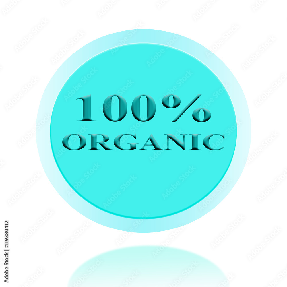 100% organic icon or symbol image concept design for business and use in company system. 100% organic icon or symbol image concept design for business and use in company system.
