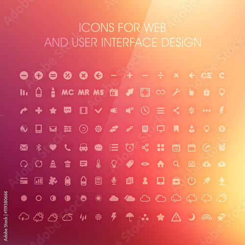 Set of icons for web