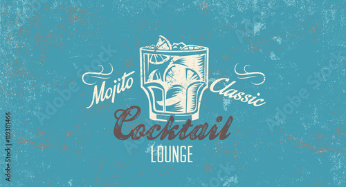 Cocktail bar retro sign