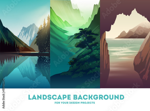 Vector landscape background