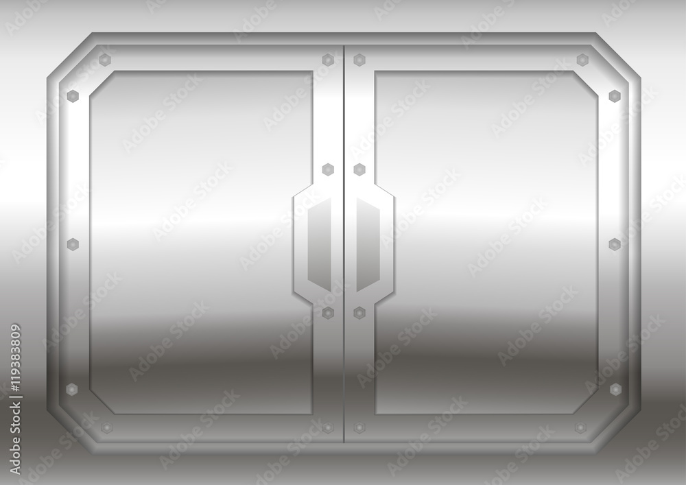 Sliding metal Reservation gateway with sliding doors or gates, exit portal spacecraft or submarine. Sliding metal Reservation gateway with sliding doors or gates, exit portal spacecraft or submarine.