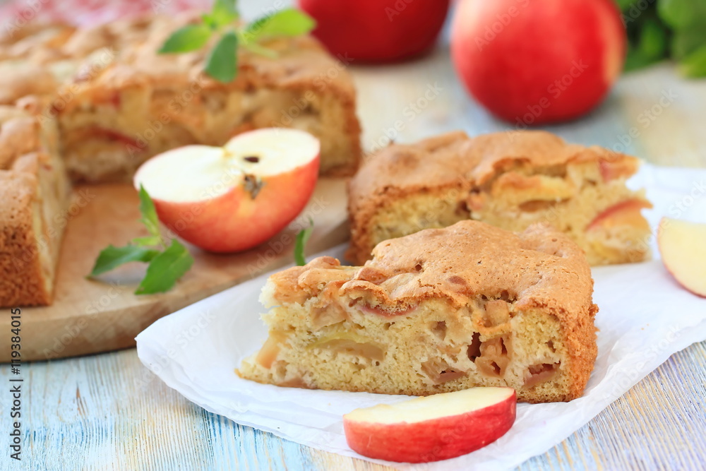 Apple pie and fresh fruit Apple pie and fresh fruit