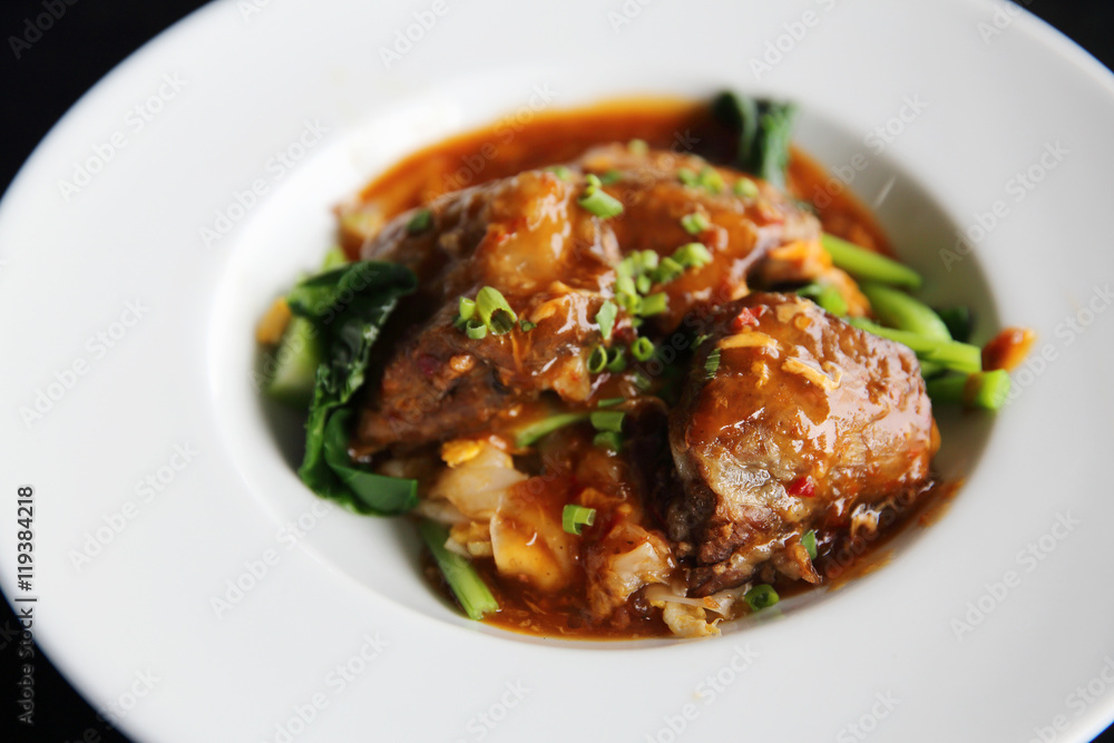 stir fried instant noodle with Pork ribs stir fried instant noodle with Pork ribs