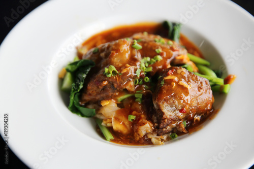 stir fried instant noodle with Pork ribs