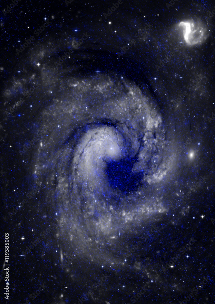 galaxy in a free space galaxy in a free space