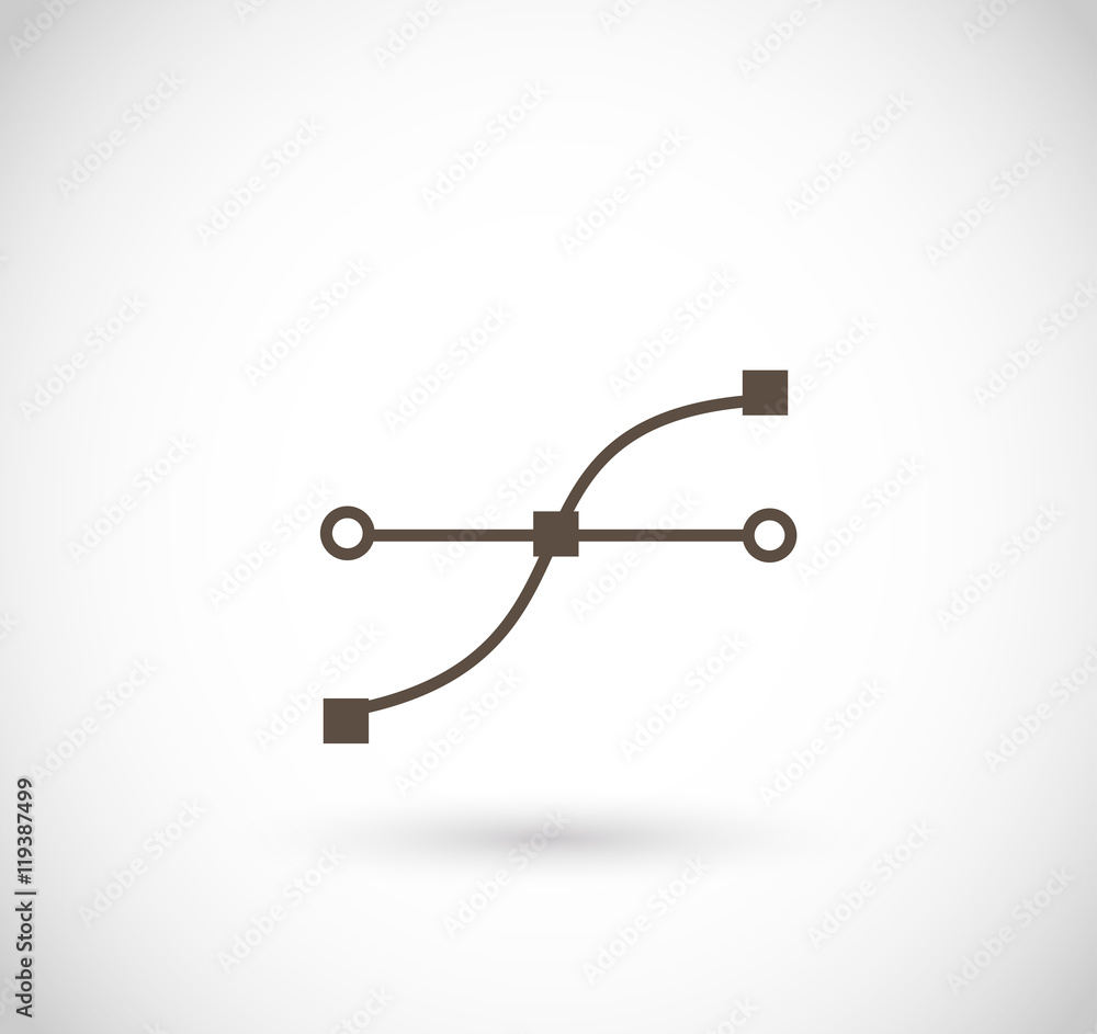 Vector icon - bezier curve Vector icon - bezier curve