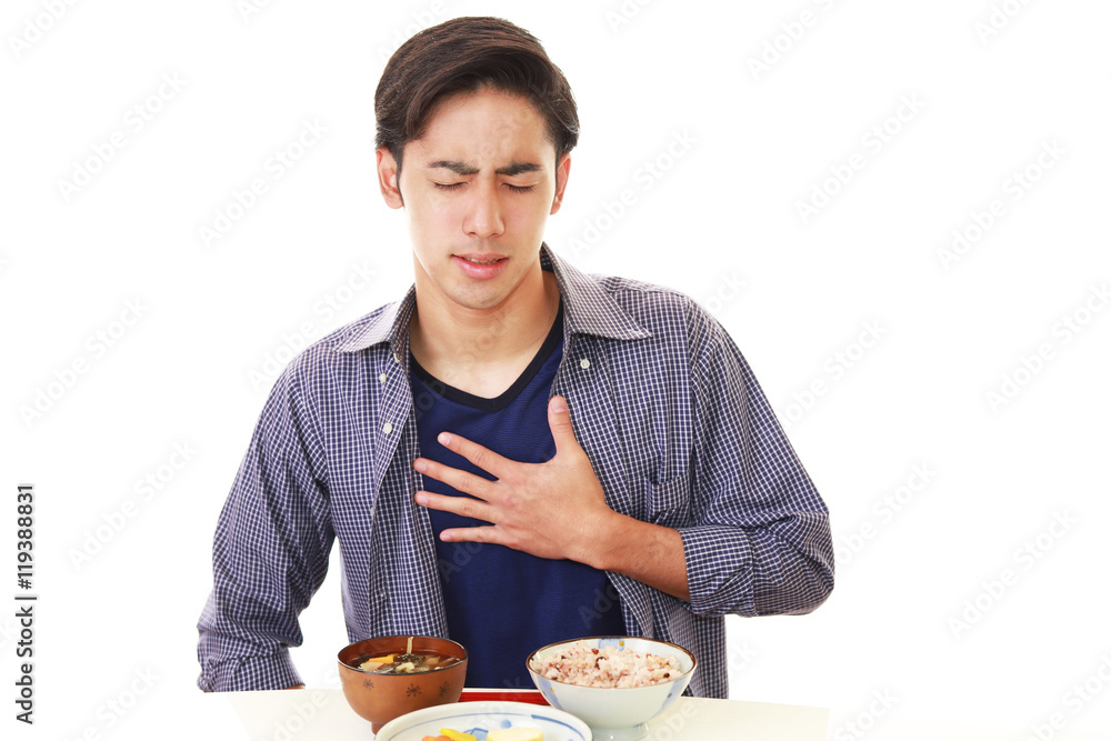 食欲不振の男性 食欲不振の男性