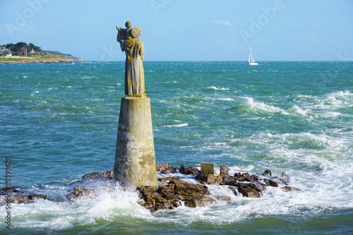 The Kerpenhir site on the Atlantic Ocean in Locmariaquer, France