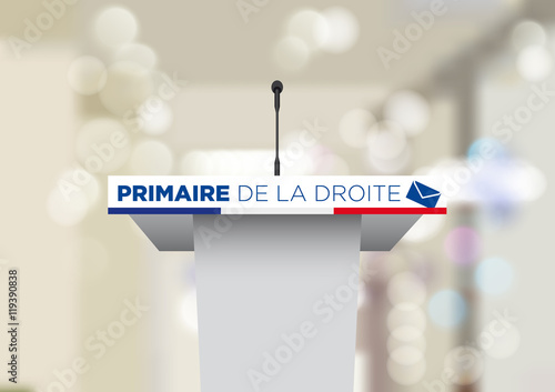 Élection Primaire de la Droite - Pupitre meeting 