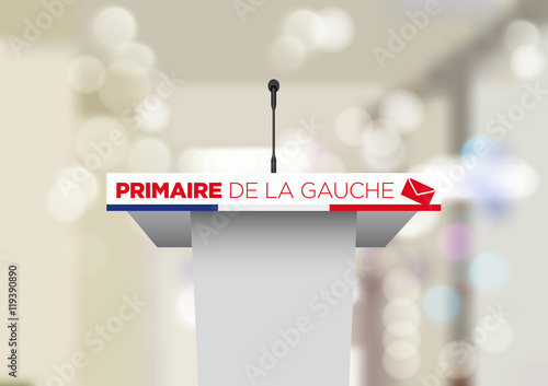Élection Primaire de la Gauche - Pupitre meeting 