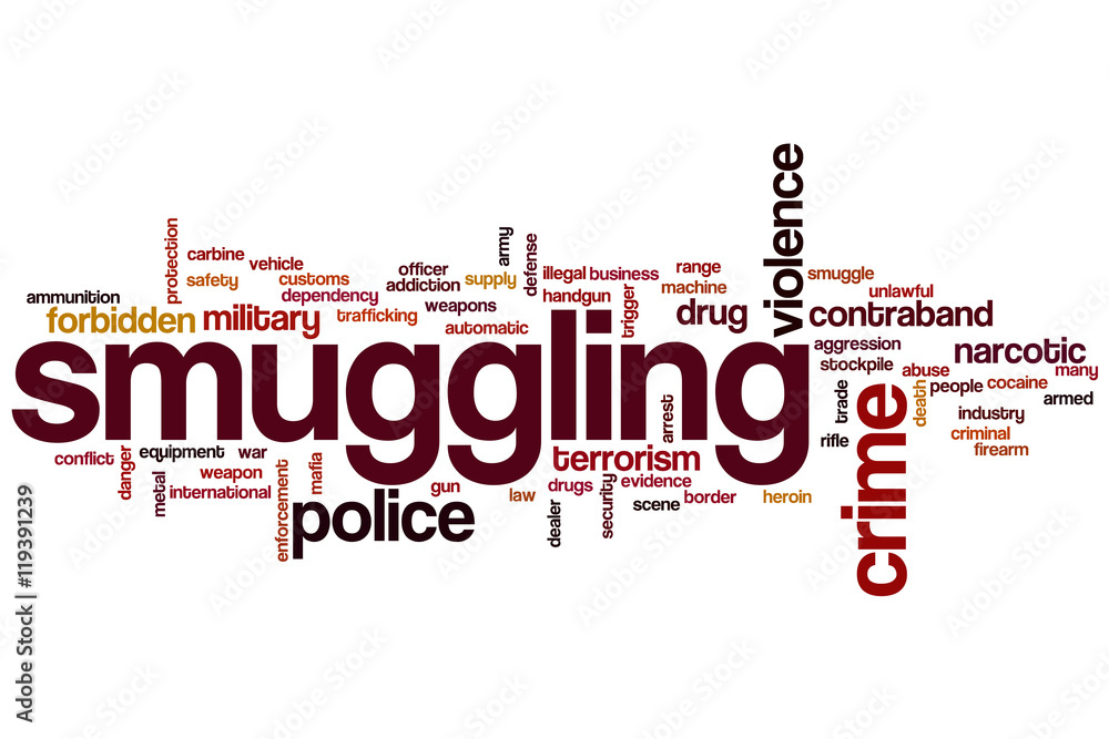 Smuggling word cloud Smuggling word cloud