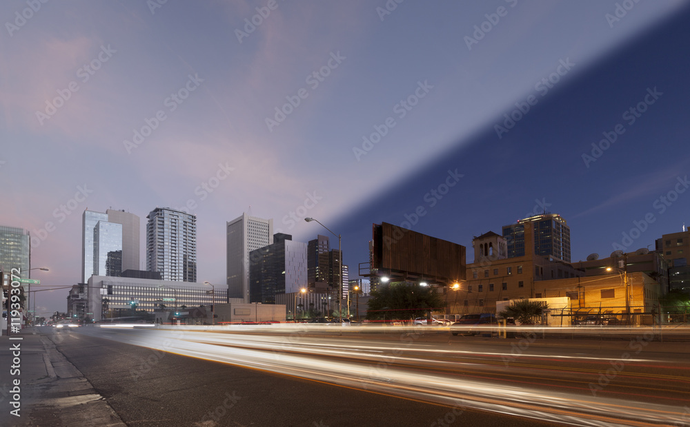 Fototapeta premium Phoenix Skyline sunset twilight