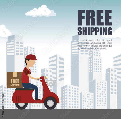 free shipping delivery icon