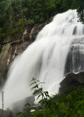 Rainbow Falls Waterfall near Cashiers NC