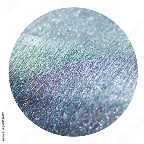 Macro of light blue mineral eye shadow texture