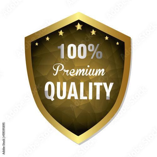 seal guaranteed premium quality gold vector illustration design