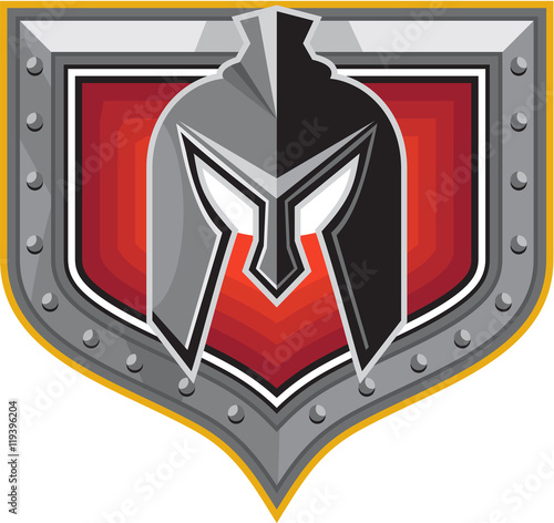 Spartan Helmet Shield Retro