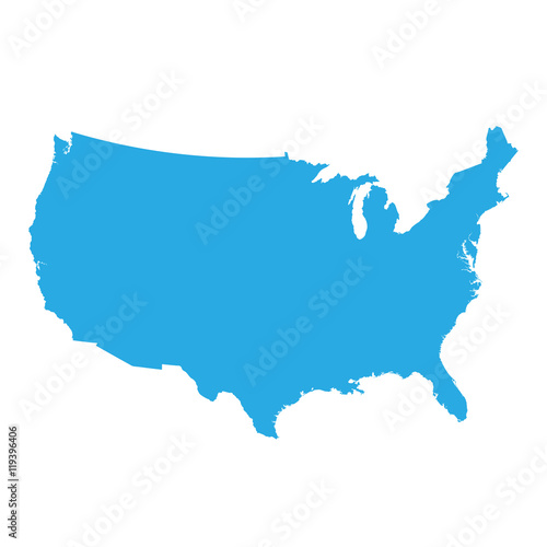 United States of America Map Illustration