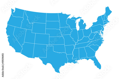 Obraz na plátně United States of American Map