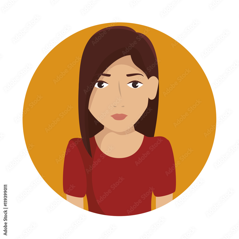 woman female avatar isolated icon vector illustration design
