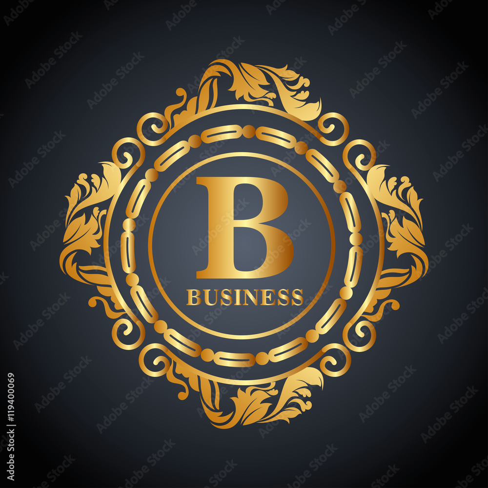 Fototapeta premium gold frame style isolated icon vector illustration design