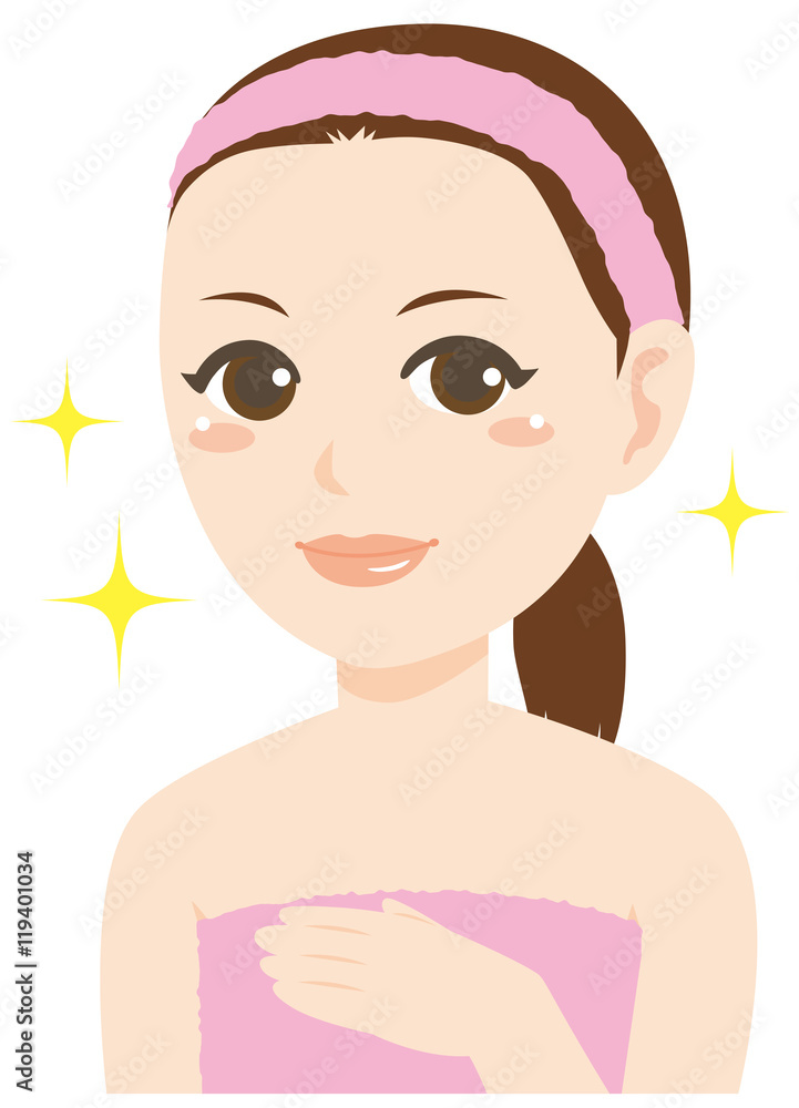 肌が綺麗な女性