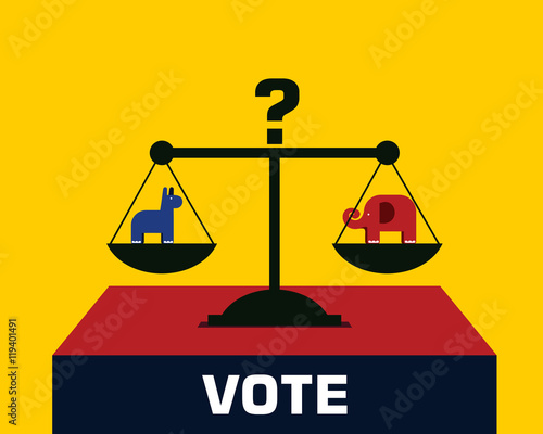 vote for america illustration flat design