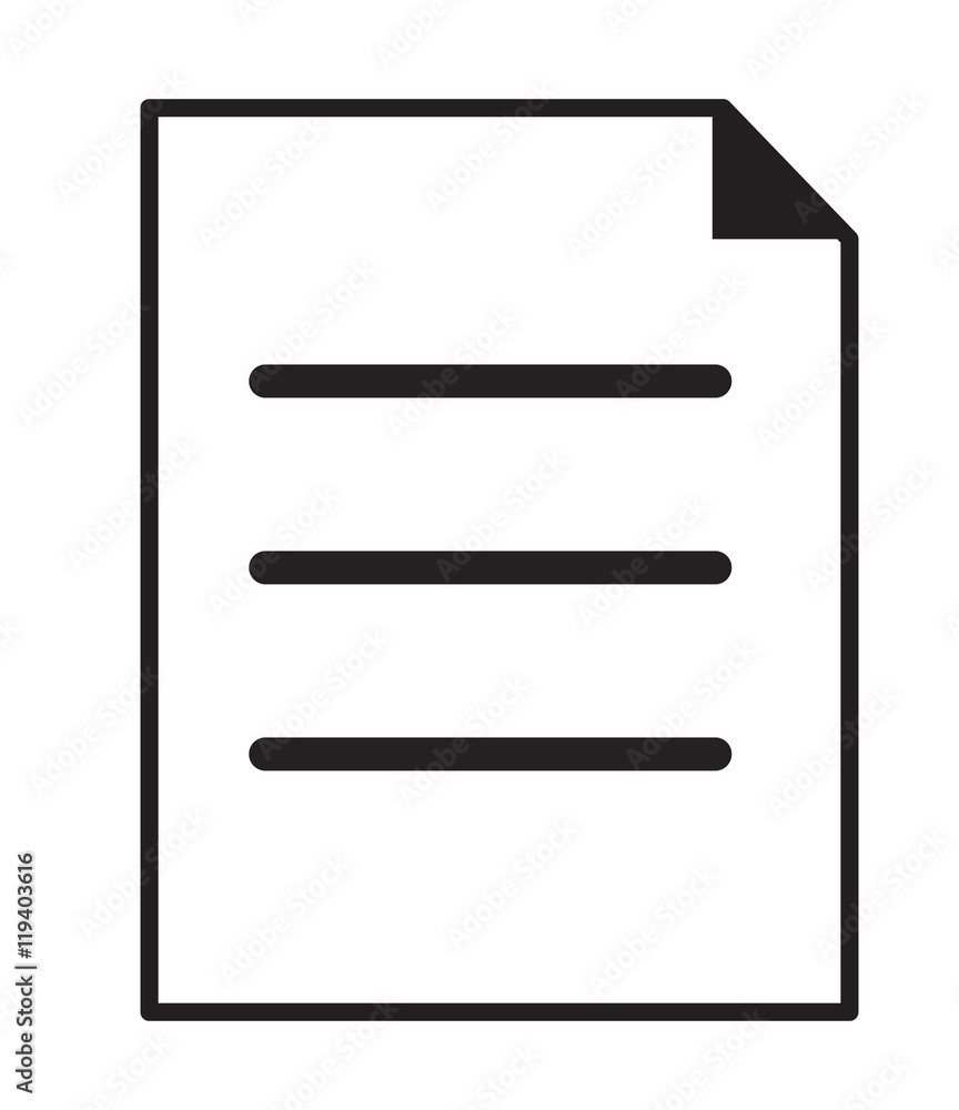 Document Icon in trendy flat style isolated on white background