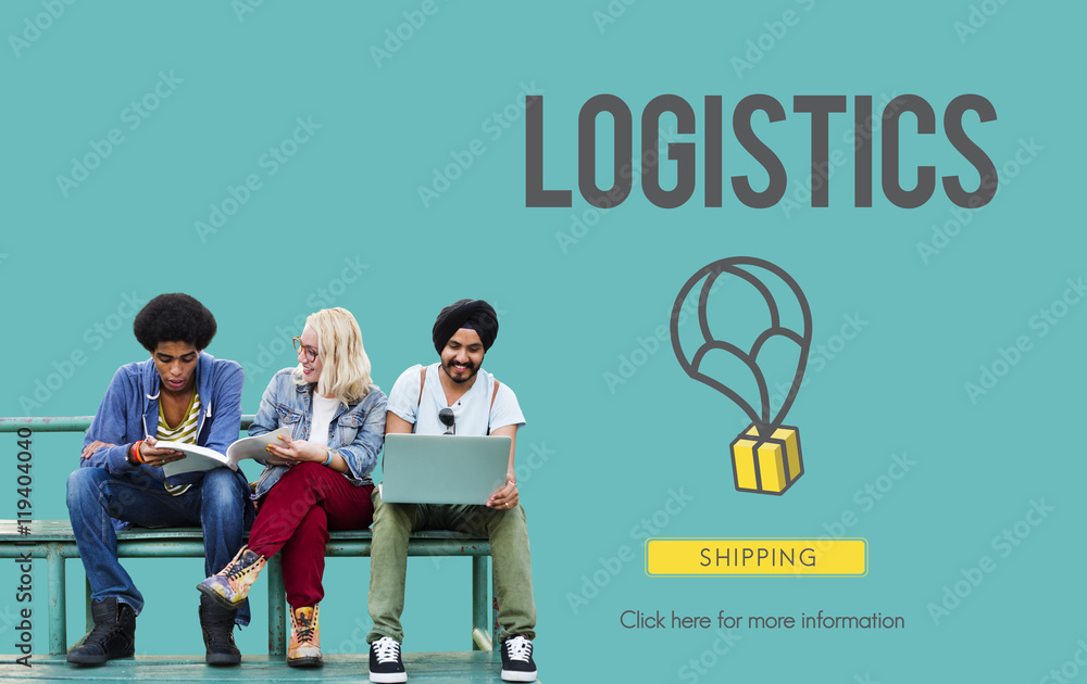 Fotografie Logistics Delivery Freight Shipping Storage Service Concept