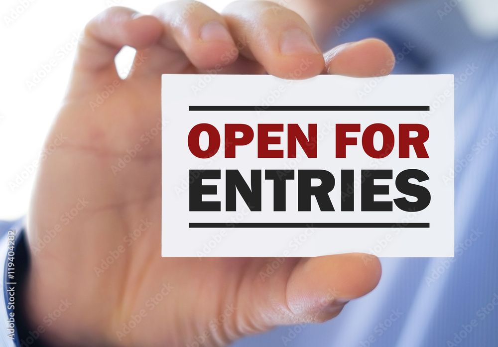 open for entries - business concept open for entries - business concept