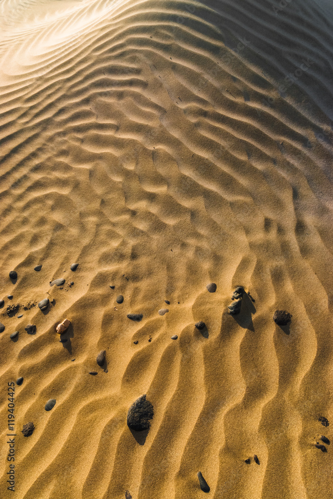 Fototapeta premium Sand dunes on the beach Famara. Lanzarote. Canary Islands. Spain