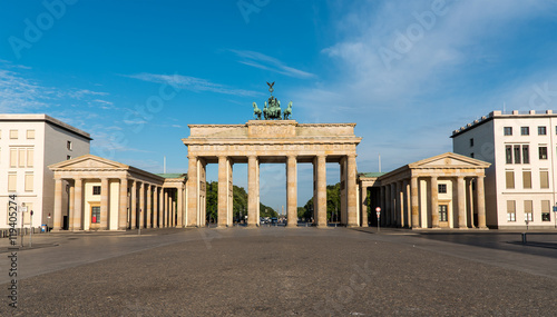 Panorama of the Brandenburger Tor in Berlin in the early morning